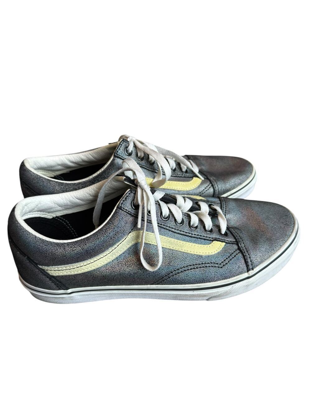 Vans Old Skool Prism Suede Silver Holographic Sneakers Men’s 10